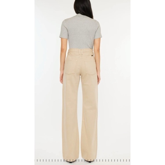 KanCan NWT 90s Flare Distressed Khaki Jeans High Rise KC7373TP - Picture 2 of 11